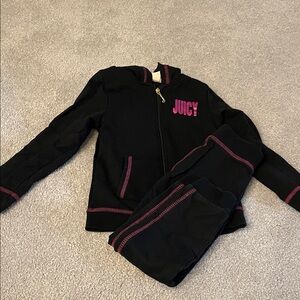 Juicy Couture Black Tracksuit with Pink Details
